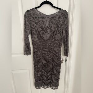 Elegant Lace Dress in Gray